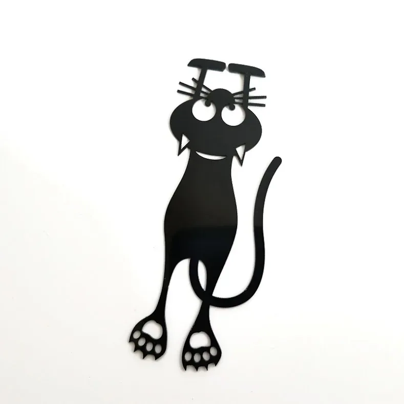 Separador de libro con diseño de gato