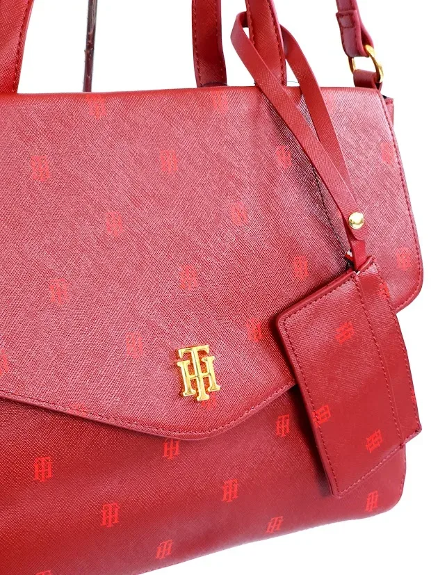 Bolso de hombro Tommy Hilfiger para dama color rojo