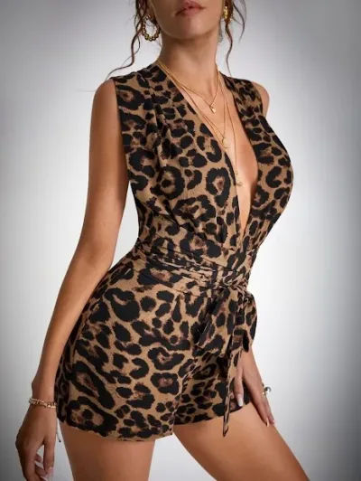 Enterizo para dama diseño leopardo