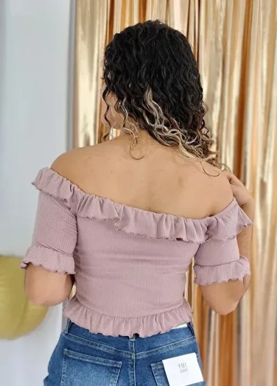 Blusa Iris para dama color palo rosa