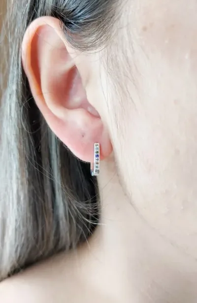 Aretes para dama plata 925 color plata