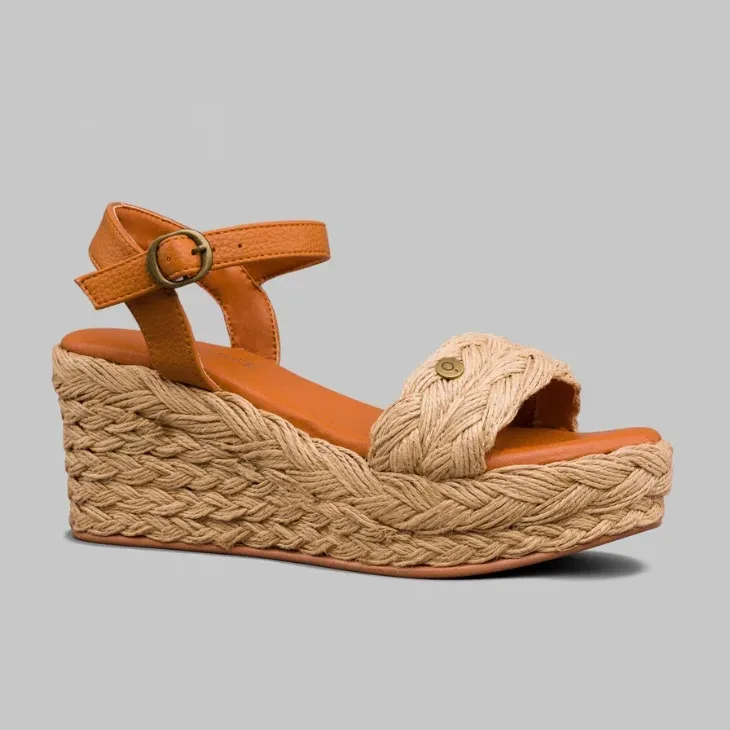Sandalias Promise Galicia Jute Camel  para dama