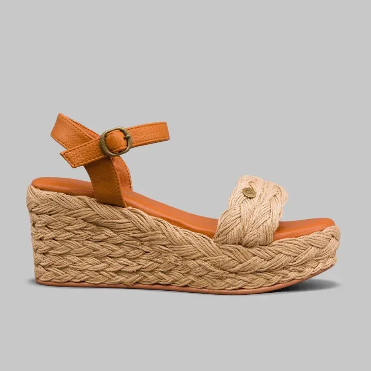 Sandalias Promise Galicia Jute Camel  para dama