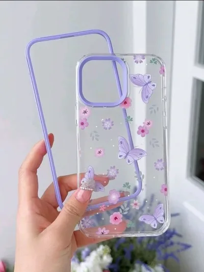 Funda para celular con diseño de mariposas