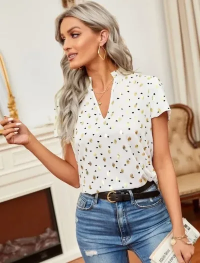 Blusa manga corta