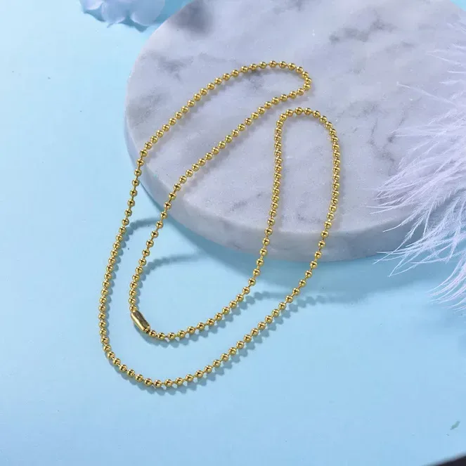 Collar de acero inoxidable para dama color dorado