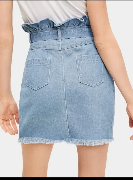 Enagua para dama color mezclilla