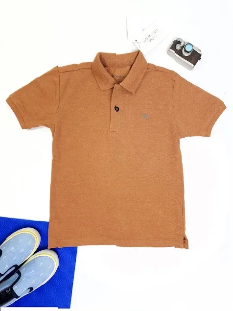 Camiseta Calvin Klein  para niño color café