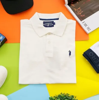 Camiseta Cambridge Polo Club para caballero color blanco hueso