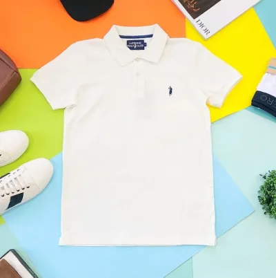 Camiseta Cambridge Polo Club para caballero color blanco hueso