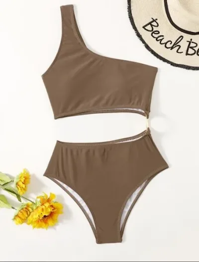 Vestido de baño para dama color café