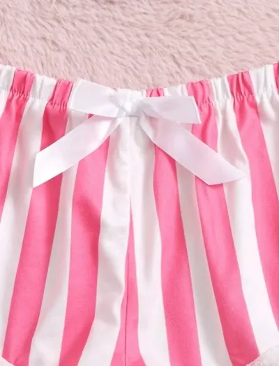 Pijama para dama color rosado de satén