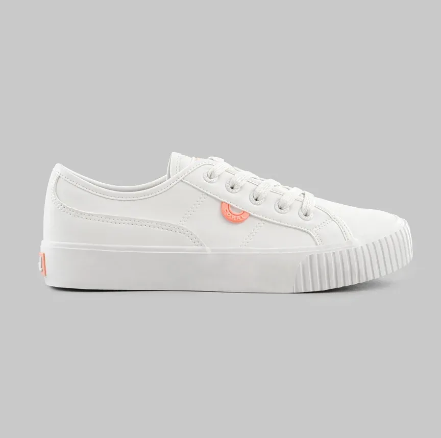 Tenis Coral para dama HARU ALL WHITE  color blanco