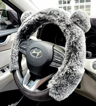 Funda para volante de peluche