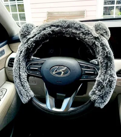 Funda para volante de peluche