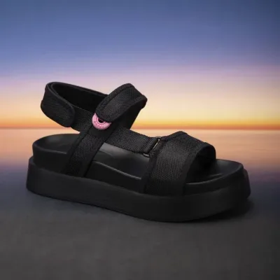 Sandalias Coral Greta Black Tex para dama