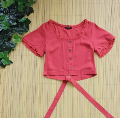 Blusa Papermoon para dama color terracota