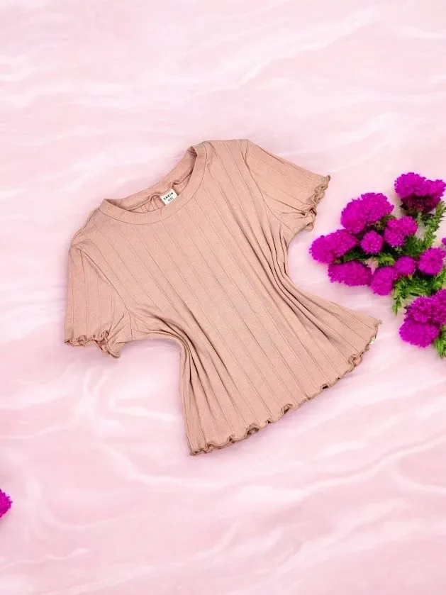 Blusa para niña color papaya claro