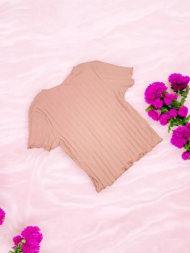 Blusa para niña color papaya claro