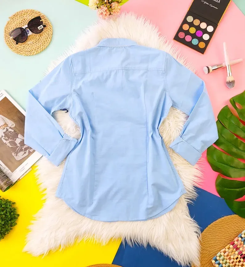 Camisa US Polo para dama color celeste