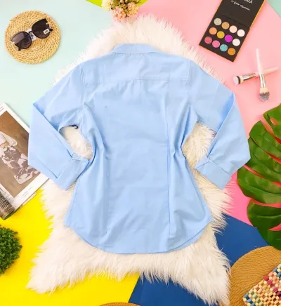 Camisa US Polo para dama color celeste