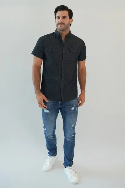 Camisa Hummer para caballero azul