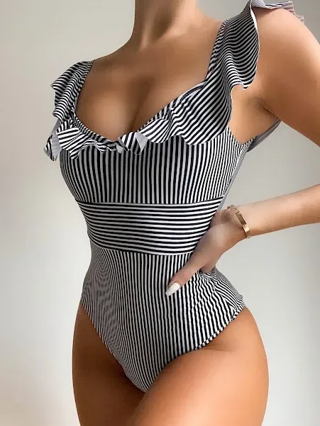 Vestido de baño para dama a rayas