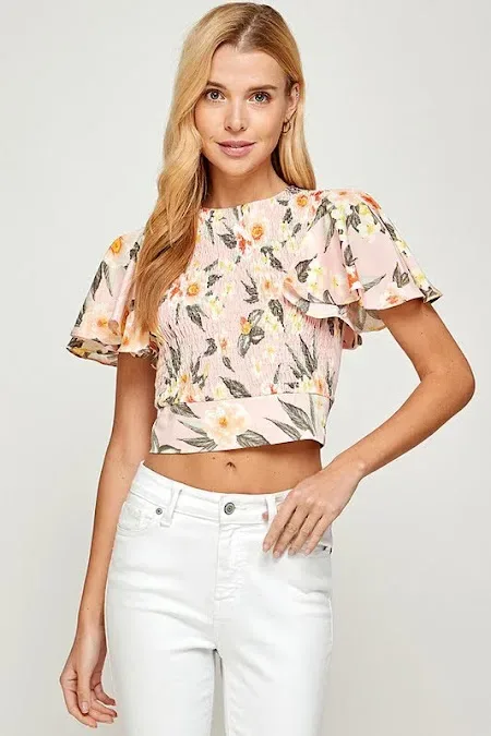 Blusa para dama con diseño floral