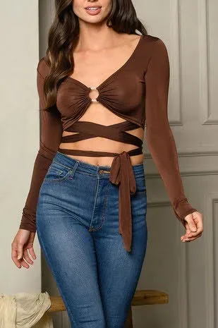 Blusa para dama color café