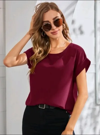 Blusa para dama color vino
