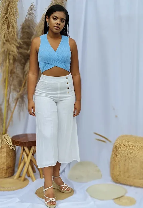 Pantalon Style Rack para dama color blanco