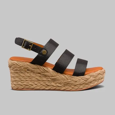 Sandalias para dama Promise Cadiz Black Pu