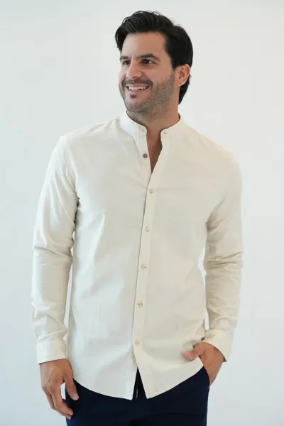Camisa Hummer para caballero color beige