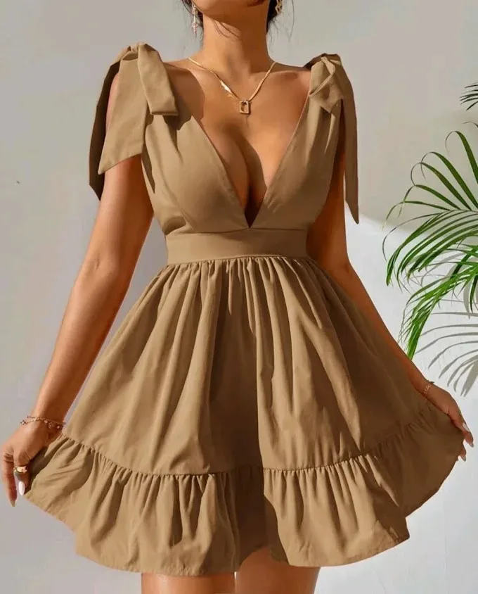 Vestido para dama color caqui