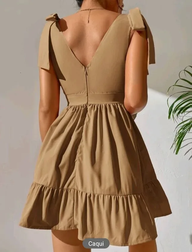 Vestido para dama color caqui