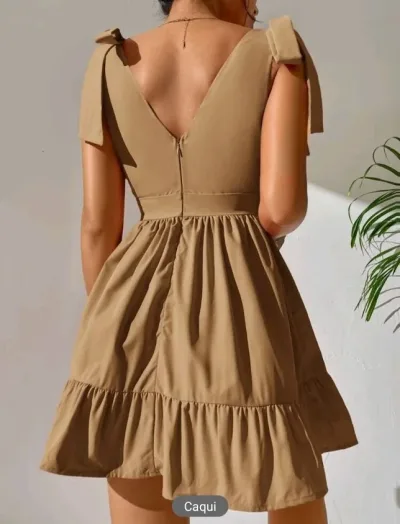 Vestido para dama color caqui