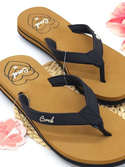 Sandalias Bora bora black Coral para dama