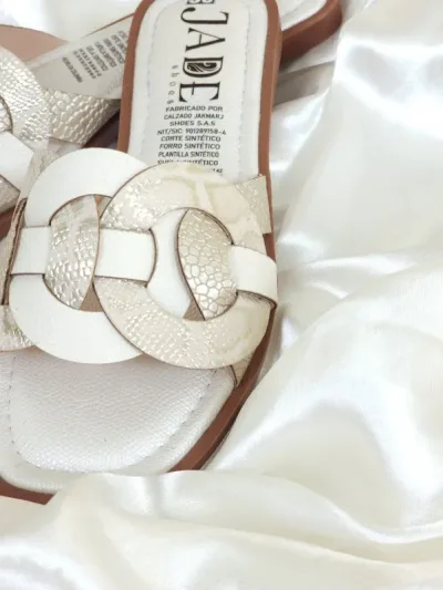 Sandalias Colombianos para Dama JADE blancas T-48