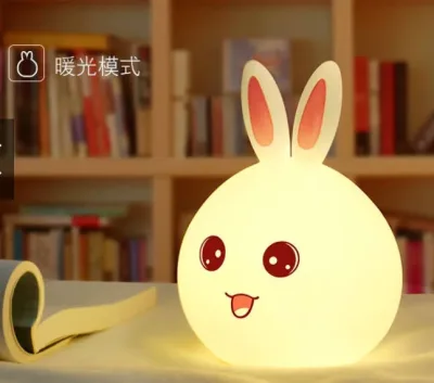 Lampara de Silicona con forma de conejo