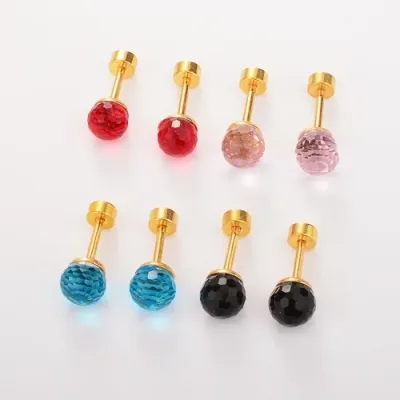 Set de aretes de acero inoxidable