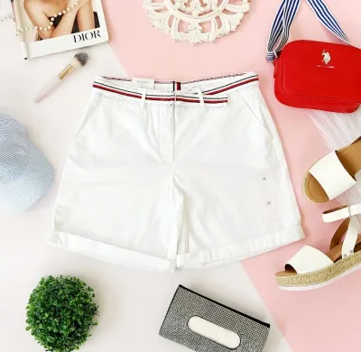 Short Tommy Hilfiger para dama color blanco