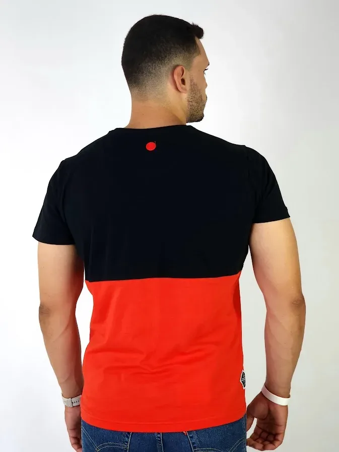 Camiseta Hummer para caballero color negro y rojo