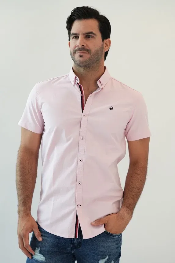 Camisa Hummer para caballero color Rosado