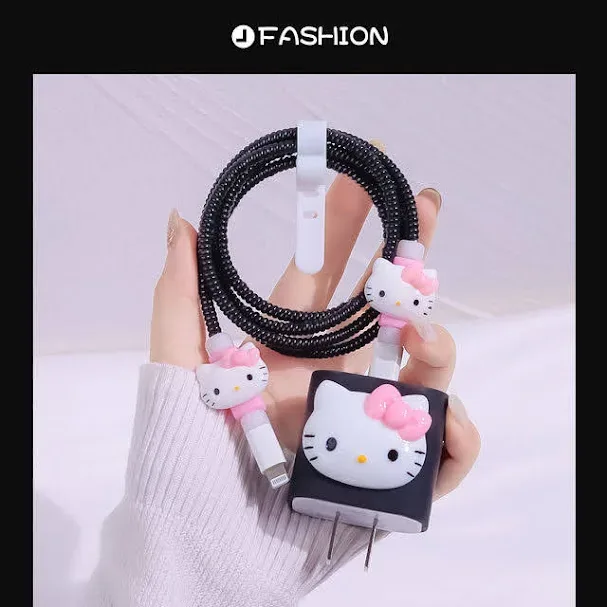 Funda protectora para cargador diseño de Hello Kitty