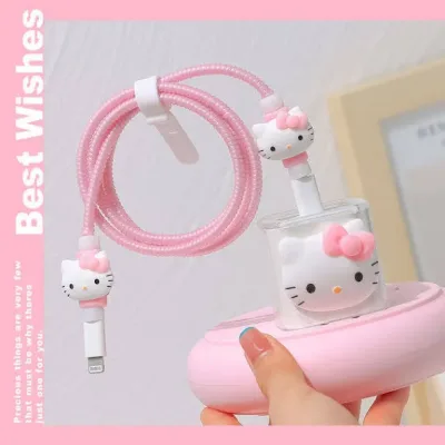 Funda protectora para cargador diseño de Hello Kitty