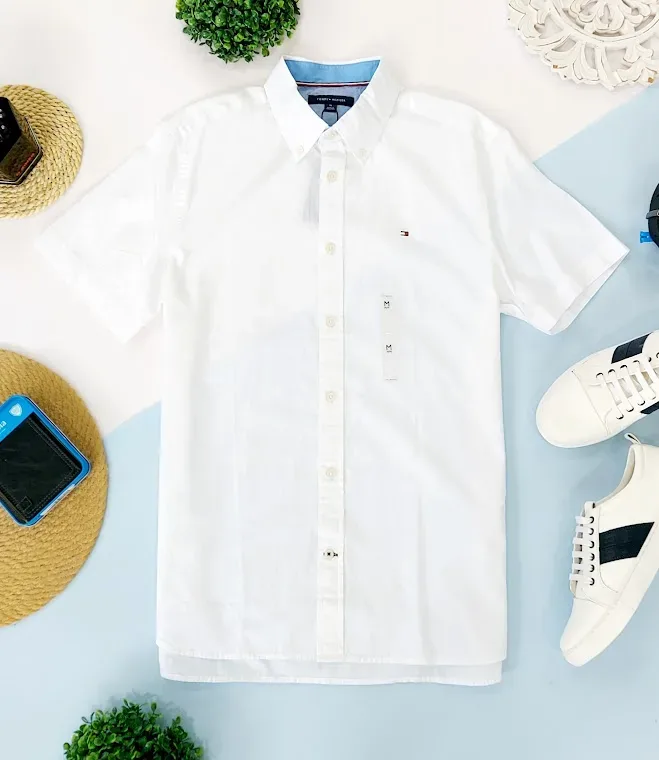 Camisa Tommy Hilfiger para caballero color blanco