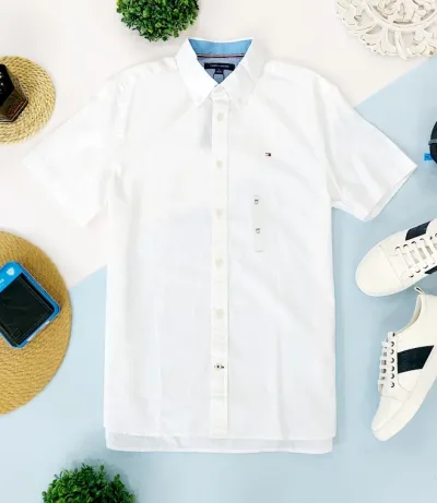 Camisa Tommy Hilfiger para caballero color blanco