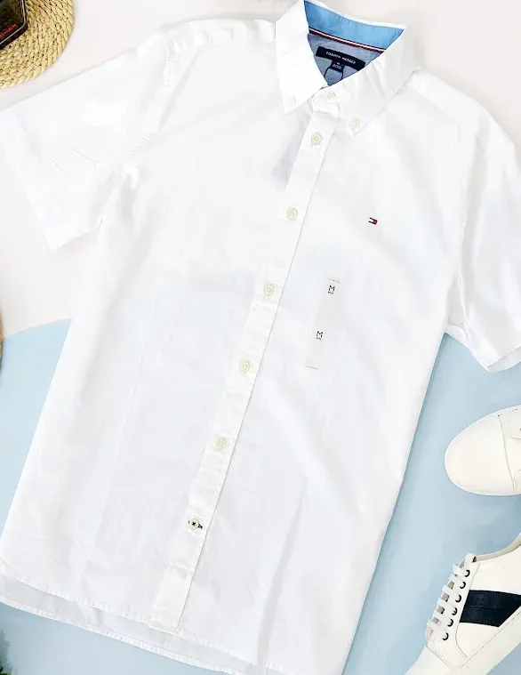 Camisa Tommy Hilfiger para caballero color blanco