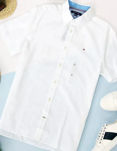 Camisa Tommy Hilfiger para caballero color blanco