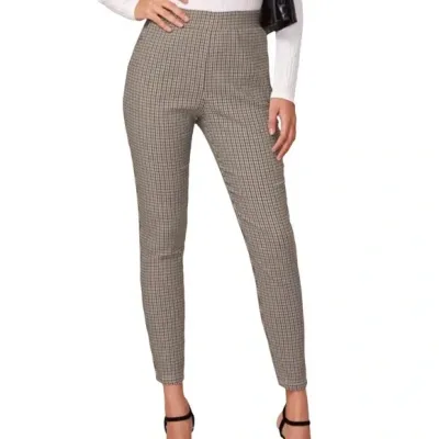Pantalón de tela para dama color café, negro y blanco
